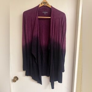Barefoot Dreams Purple and Black Ombre Cardigan